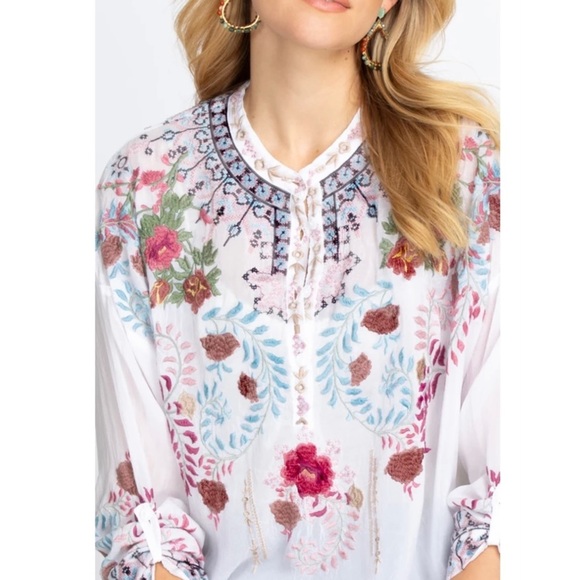 Johnny Was plus-size embroidery tunic - Picture 3 of 5